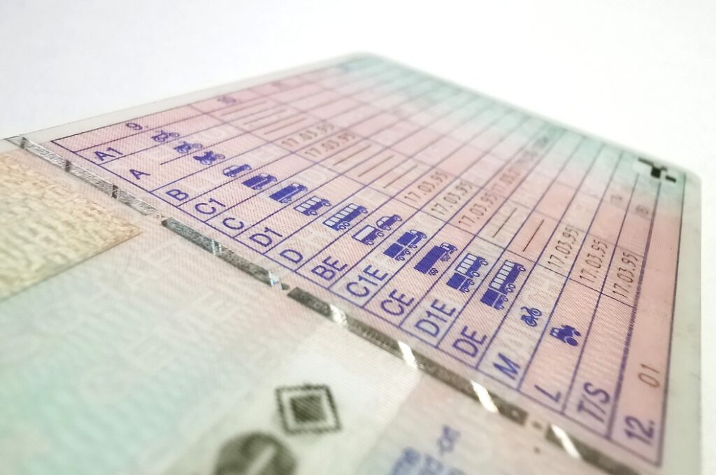 Nahaufnahme deutscher Führerschein